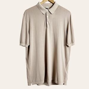 Eleventy NEW Gray Beige Cotton Polo Shirt Size XL